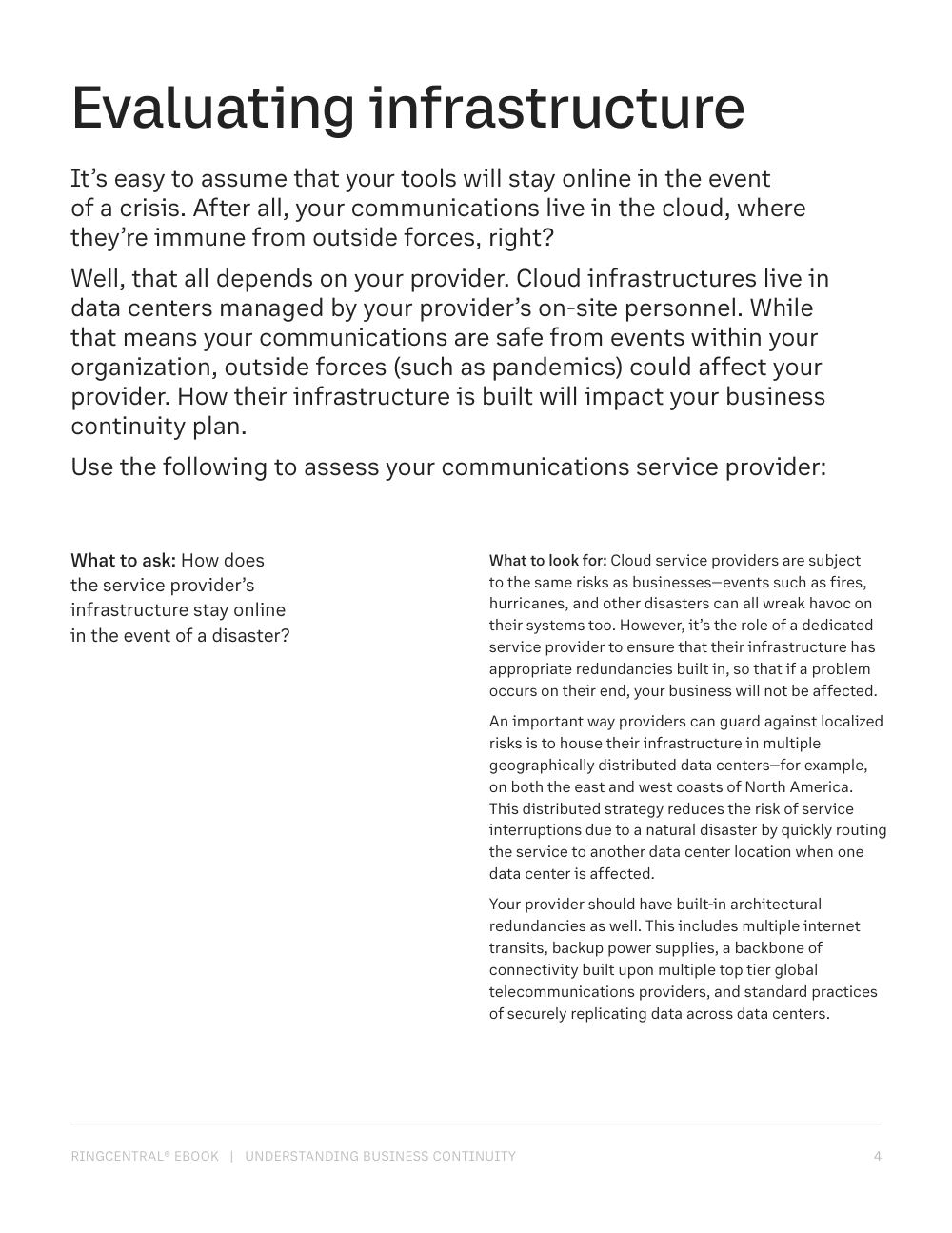 Page from Understanding Business Continuity
