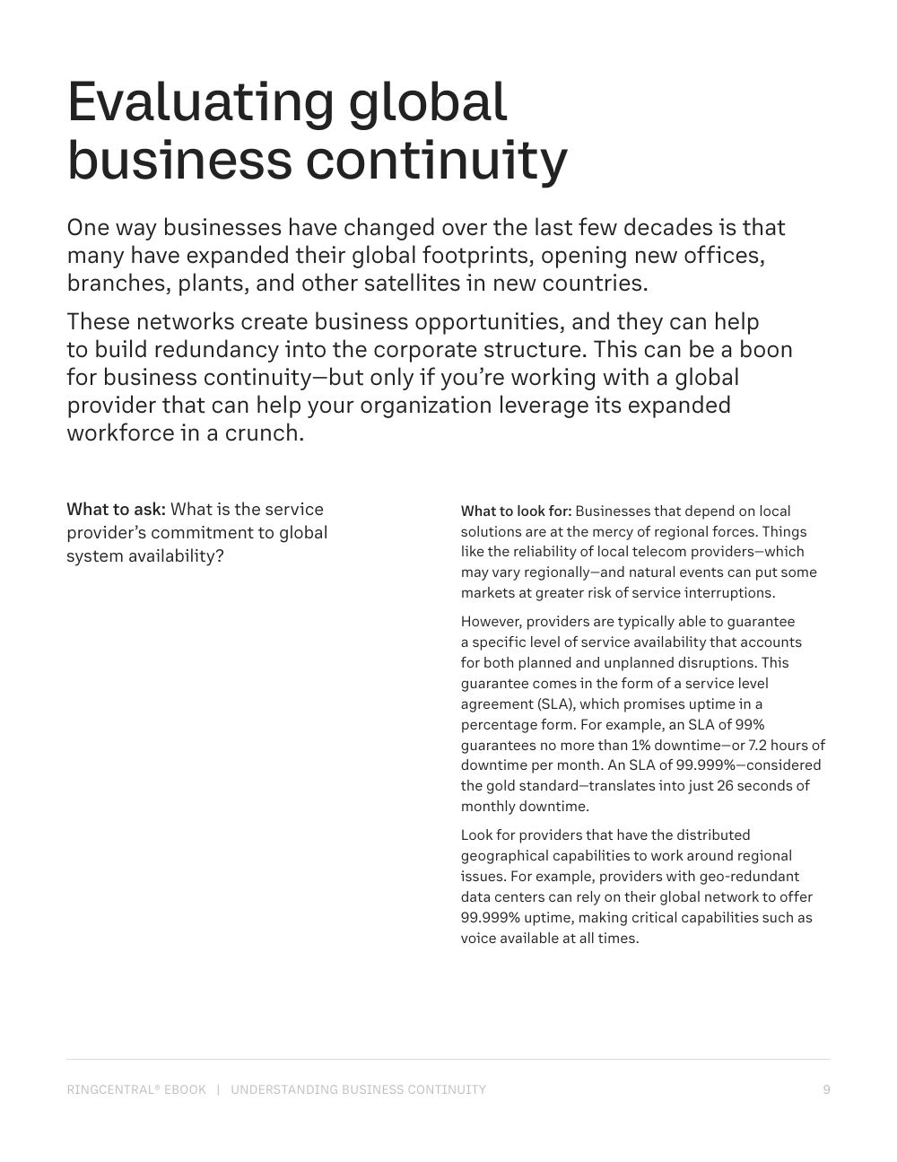 Page from Understanding Business Continuity