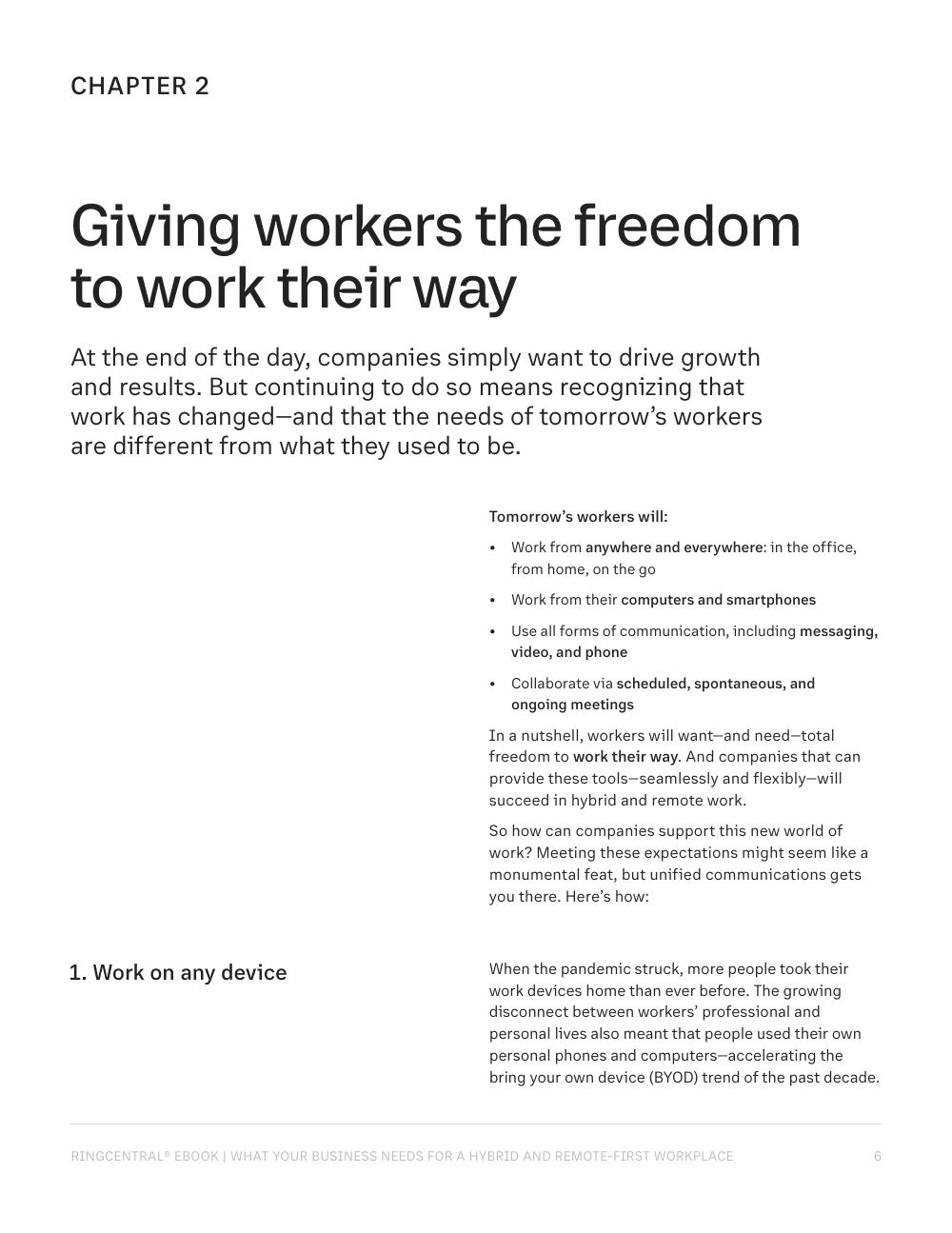 Page from What Your Business Needs for a Hybrid and Remote-First Workplace
